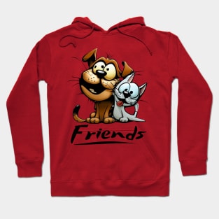 Dog and cat friends Hoodie